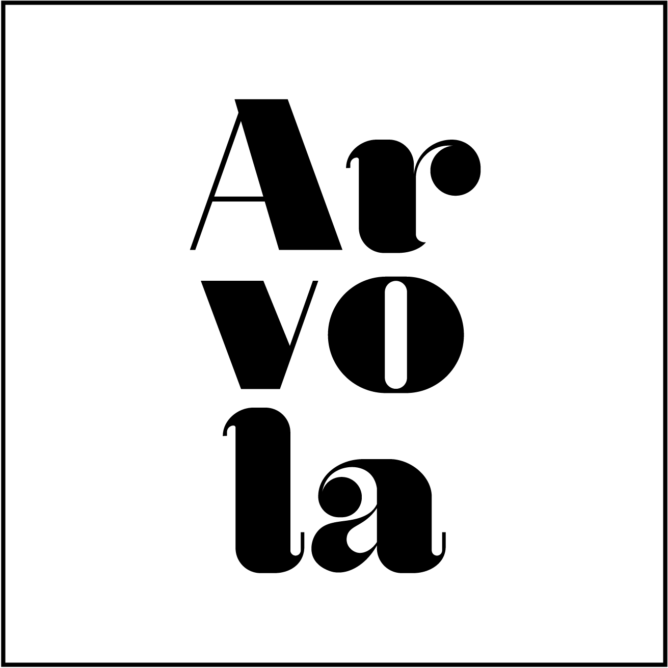 Arvolan neliön mallinen logo.